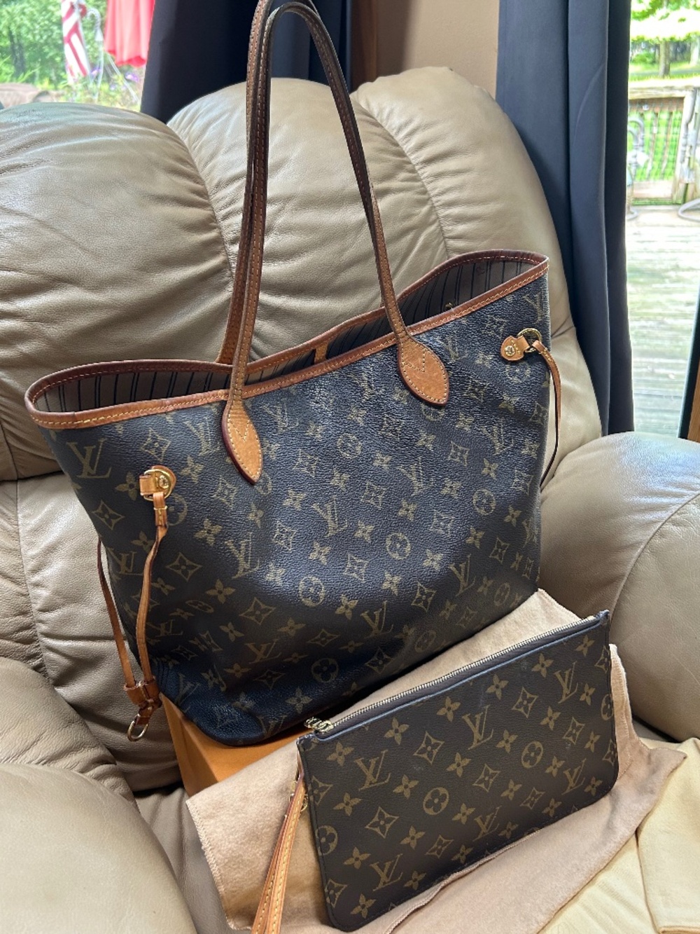 FULL – SET Louis Vuitton Neverfull mm monogram🫶🏼💼